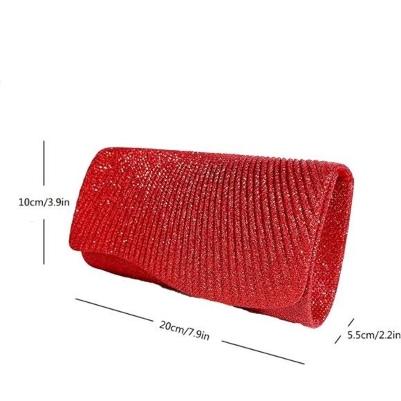 Sequin Clutch Purse Sparkly Envelope Evening Bag for Wedding, Parties, Brides - Picture 5 of 11